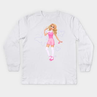 2000s Decade Girl Kids Long Sleeve T-Shirt